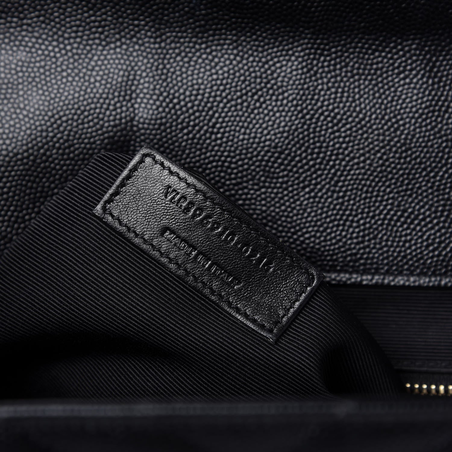 Saint Laurent Grain De Poudre Matelasse Chevron Large Monogram Satchel Black 9 of 10