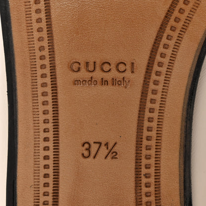 Gucci Lambskin Womens Brixton Horsebit Loafers 37.5 Mystic White 6 of 14