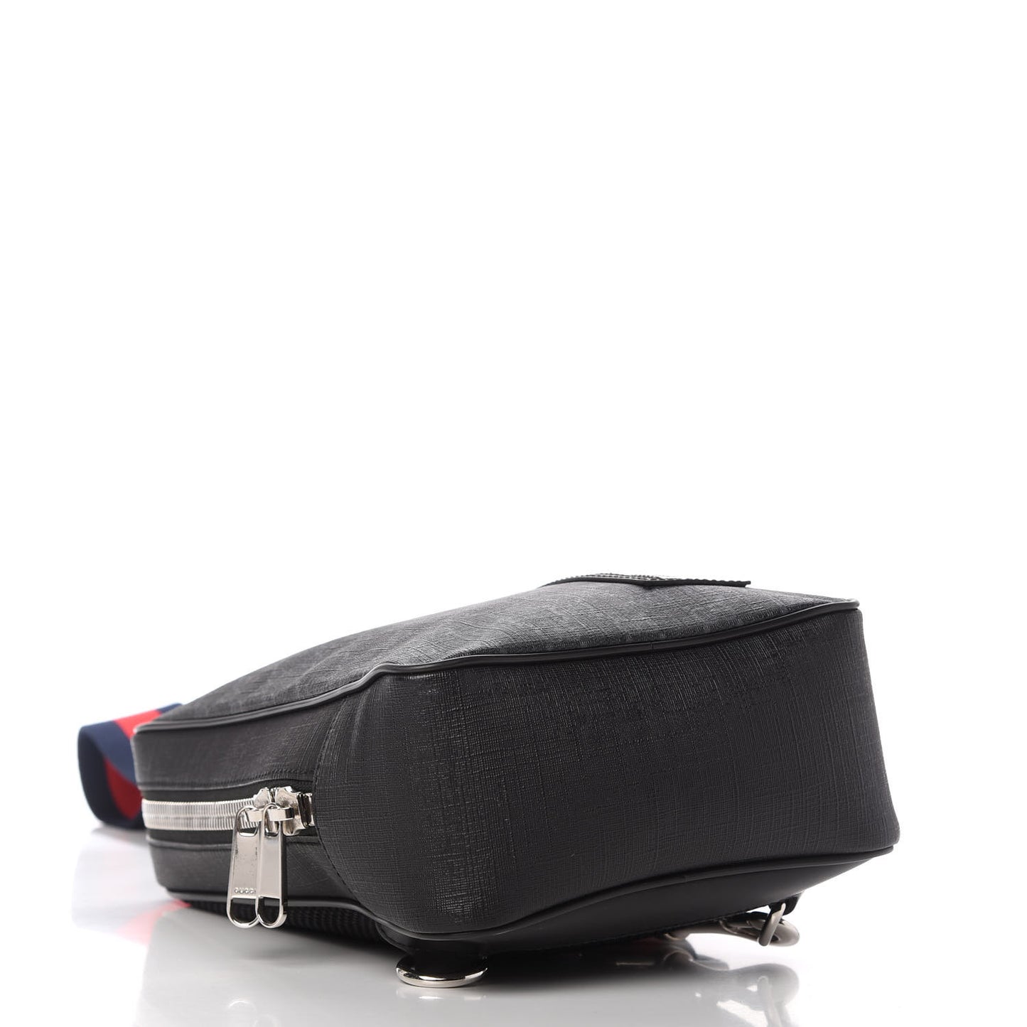 GG Supreme Monogram Web Belt Bag Black Grey