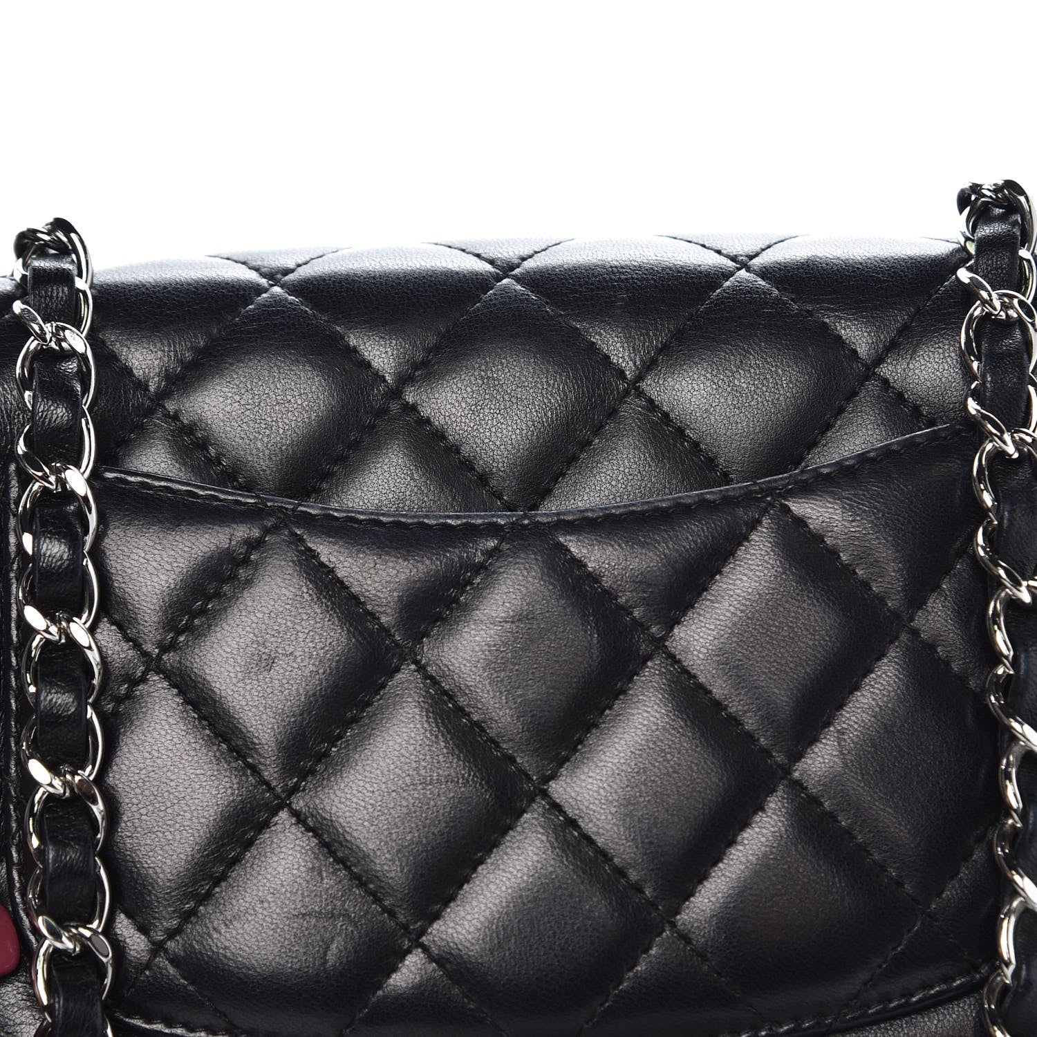 Chanel Lambskin Quilted Mini Rectangular Flap Black 8 of 11