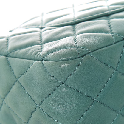 Chanel Lambskin Quilted Medium Double Flap Green 13 of 14