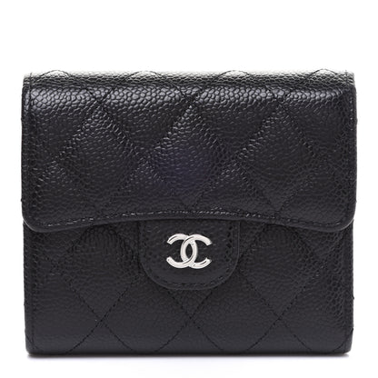 Chanel Caviar Quilted Compact Flap Wallet Black 1 of 10