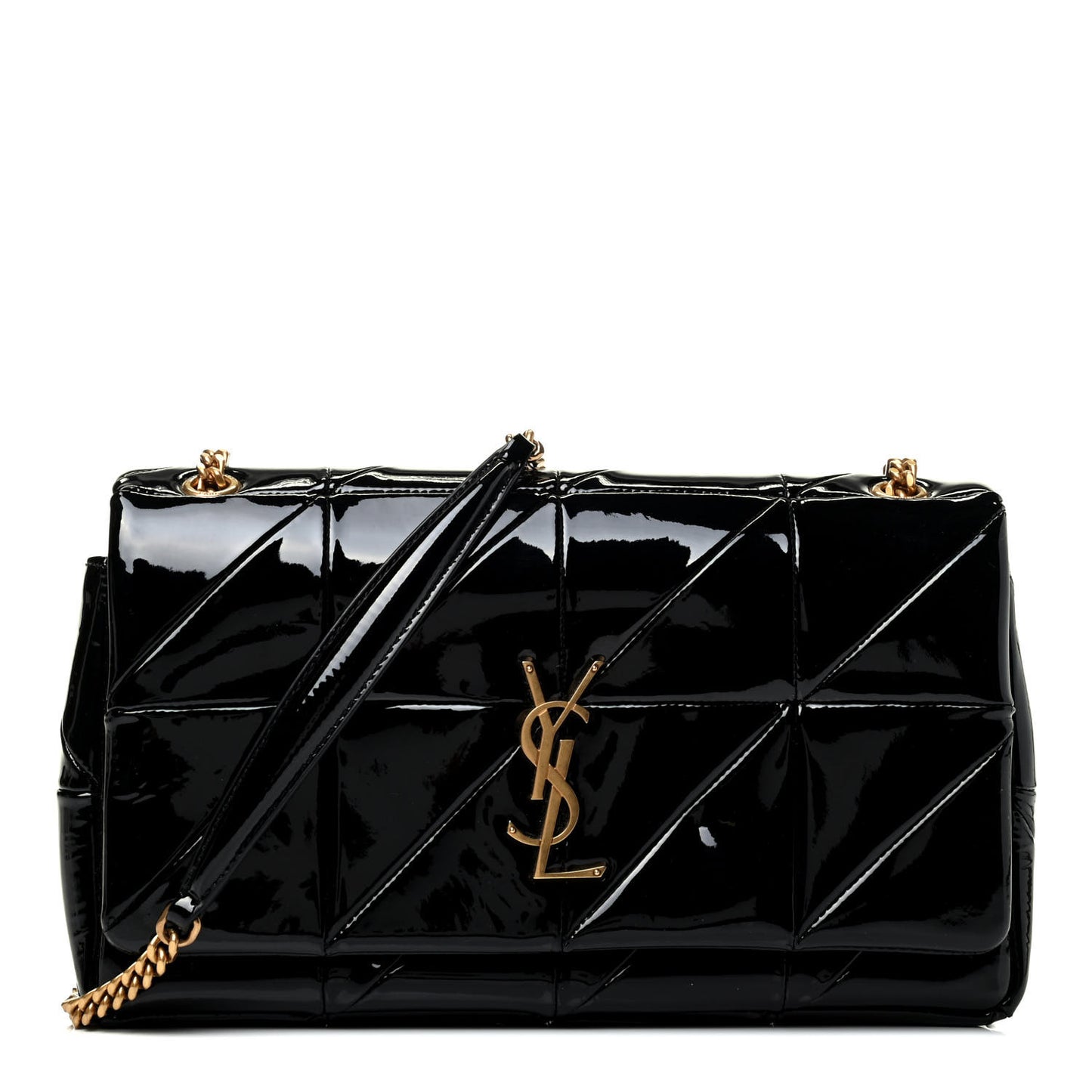Patent Patchwork Monogram Medium Jamie Black