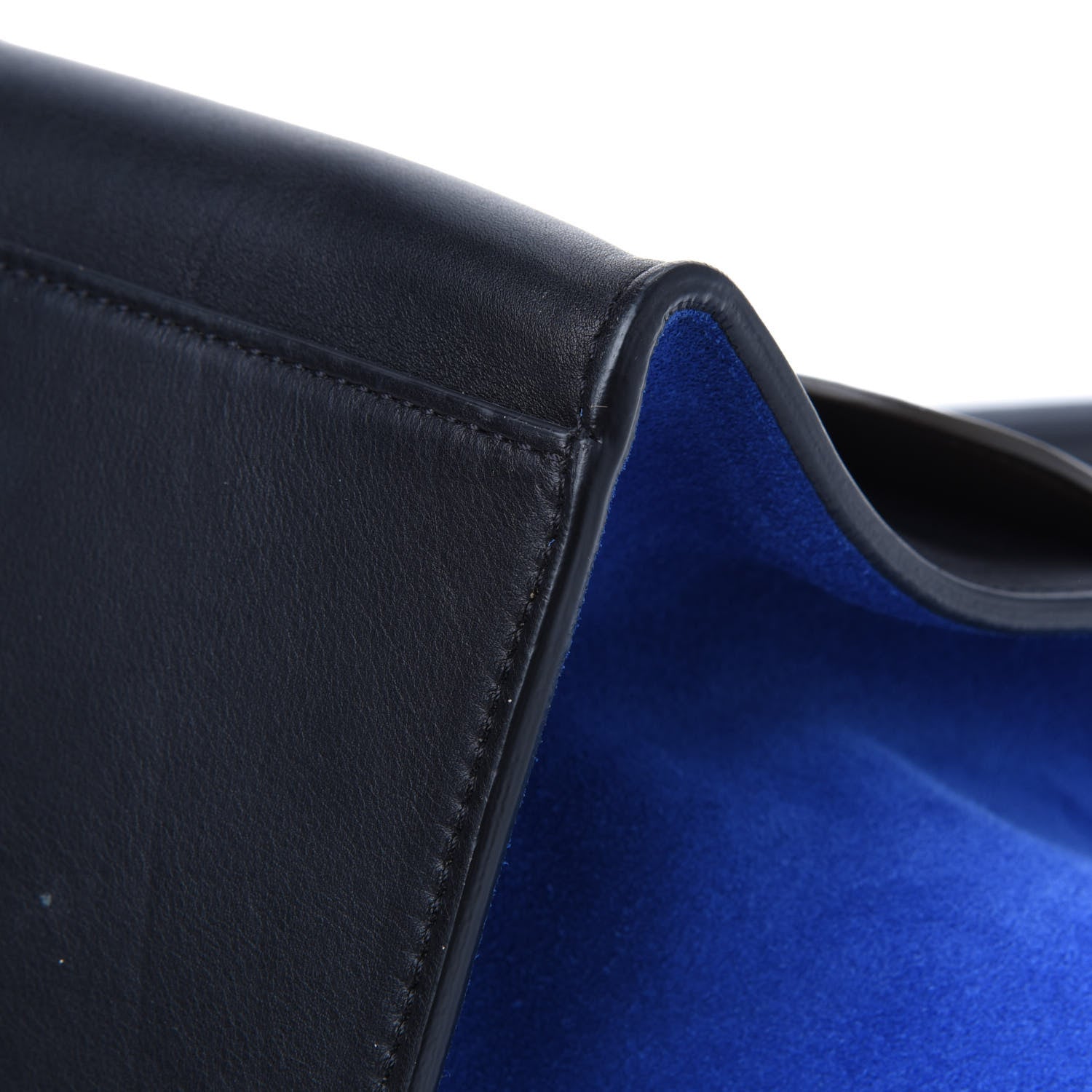 Celine Calfskin Suede Trapeze Tri-Color Cobalt 14 of 20
