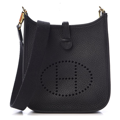 Hermes Taurillon Clemence Evelyne TPM Black 1 of 11