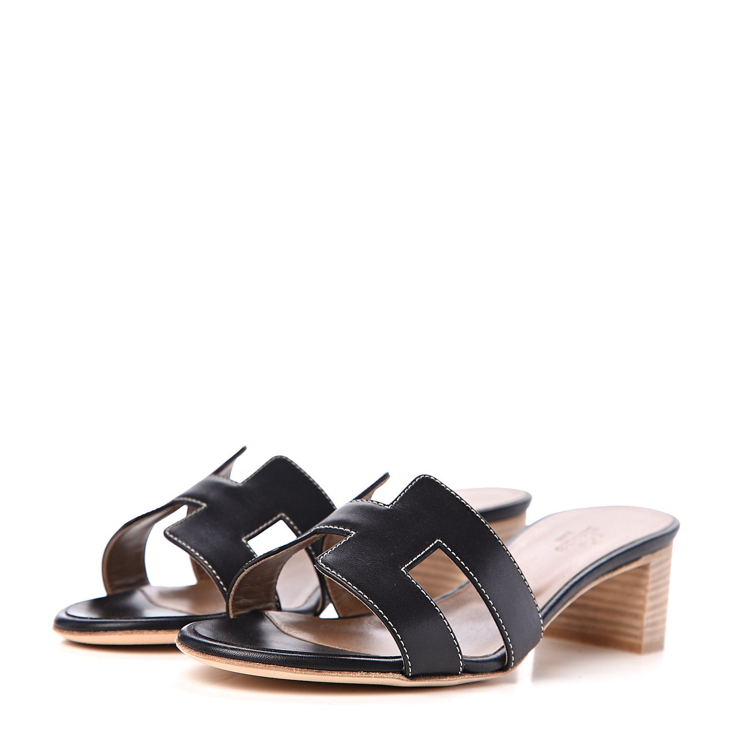 Calfskin Oasis Sandals 37 Black