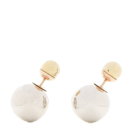 Christian Dior Mise En Dior Tribal Earrings Silver Gold 1 of 4