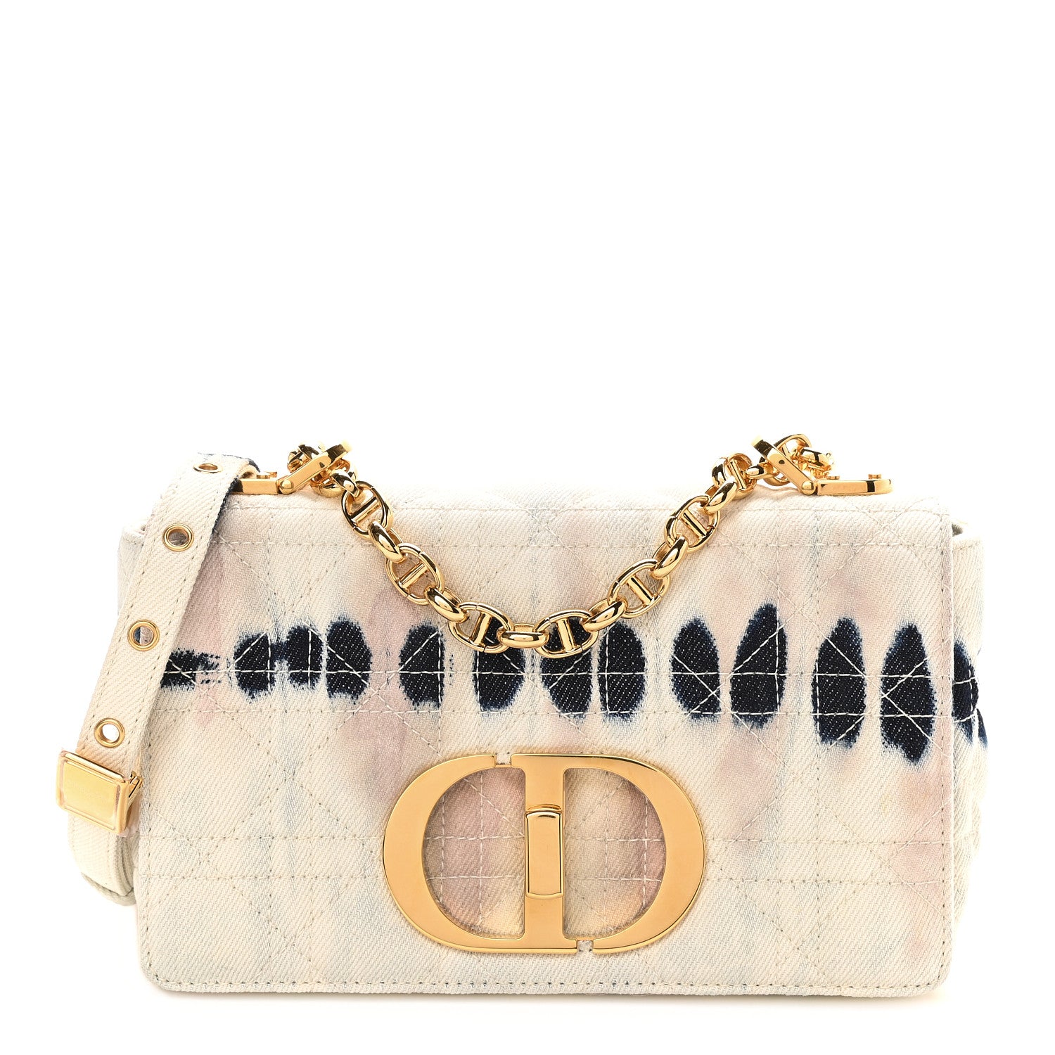 Christian Dior Denim Tie Dye Cannage Small Caro Bag Multicolor 1 of 9