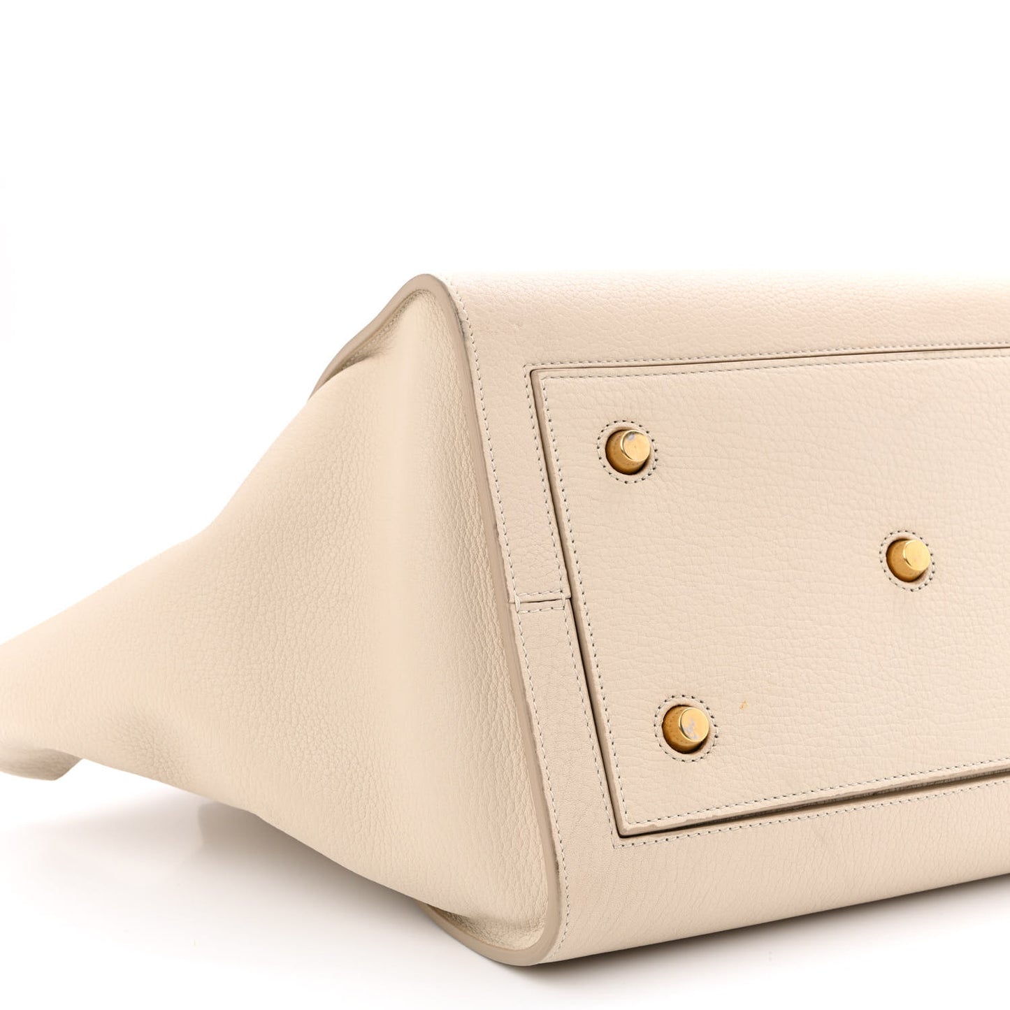 Crisped Calfskin Tie Knot Small Tote Chalk