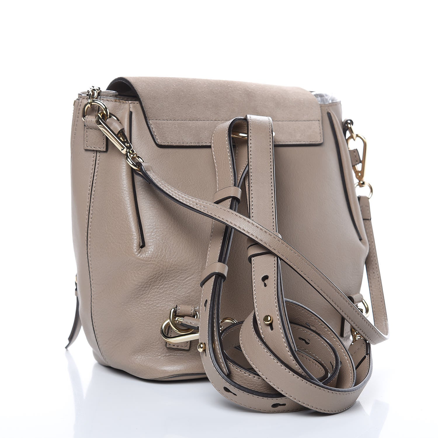 Chloe Suede Calfskin Small Faye Backpack Motty Grey 3 of 10
