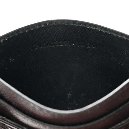 Saint Laurent Grain De Poudre Matelasse Chevron Credit Card Case Black 7 of 7