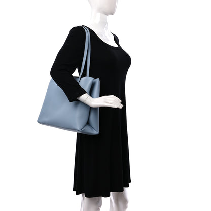 Versace Grained Calfskin Virtus V Tote Light Blue 2 of 8