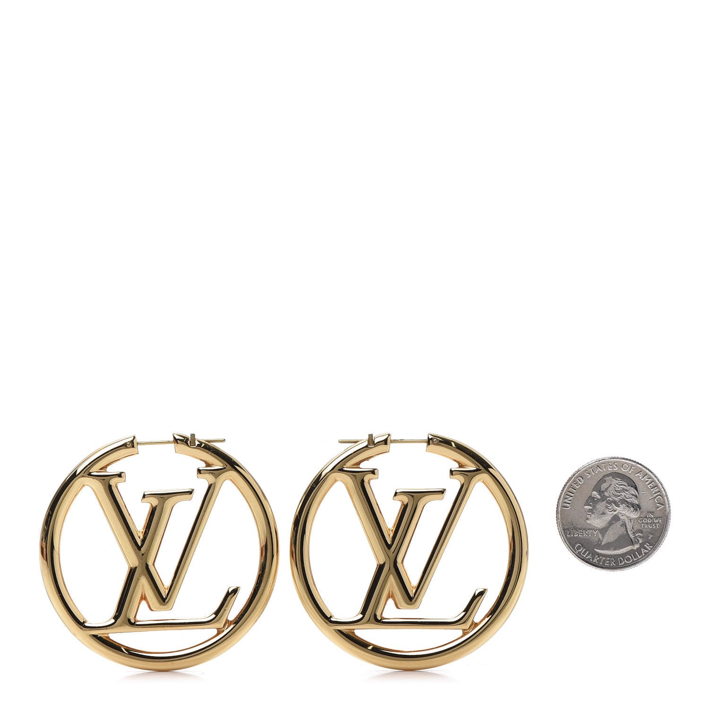 Metal Louise Hoop Earrings Gold