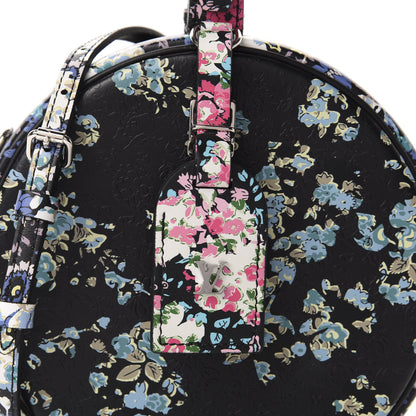 Louis Vuitton Calfskin Floral Print Petite Boite Chapeau Black 11 of 11