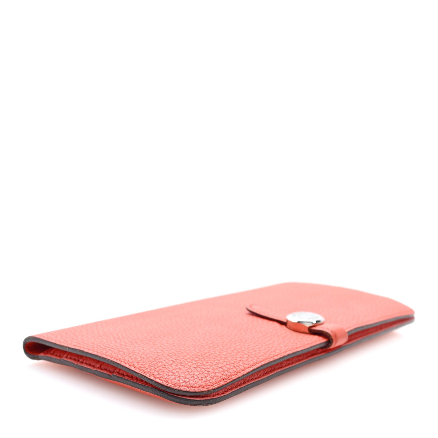 Hermes Togo Dogon Recto Verso Wallet Orange Poppy Rose Candy 4 of 7