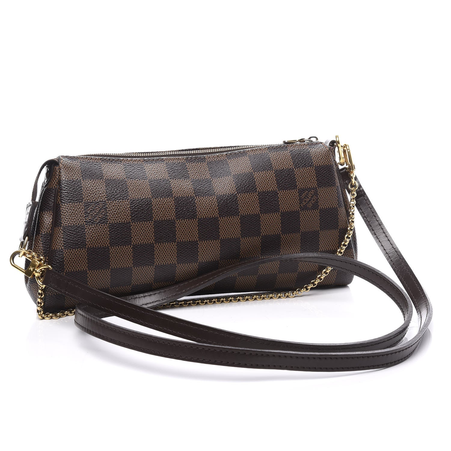 Louis Vuitton Damier Ebene Eva Clutch 2 of 9