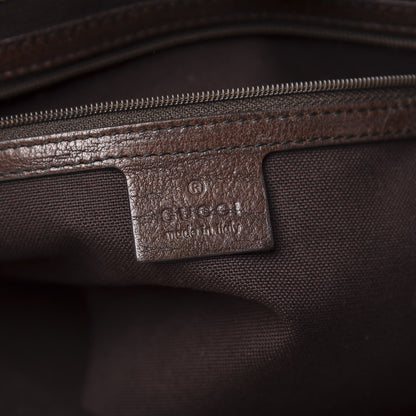 Gucci Crystal Monogram Medium Babouska Shopping Tote Dark Brown 8 of 11