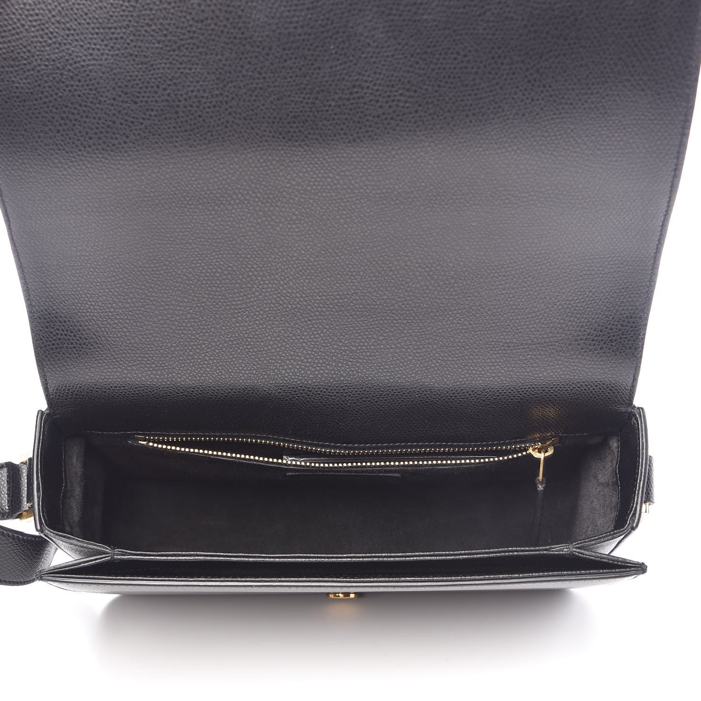 Textured Calfskin Medium Classic Monogram Universite Bag Black
