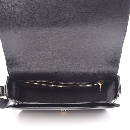 Saint Laurent Textured Calfskin Medium Classic Monogram Universite Bag Black 5 of 9