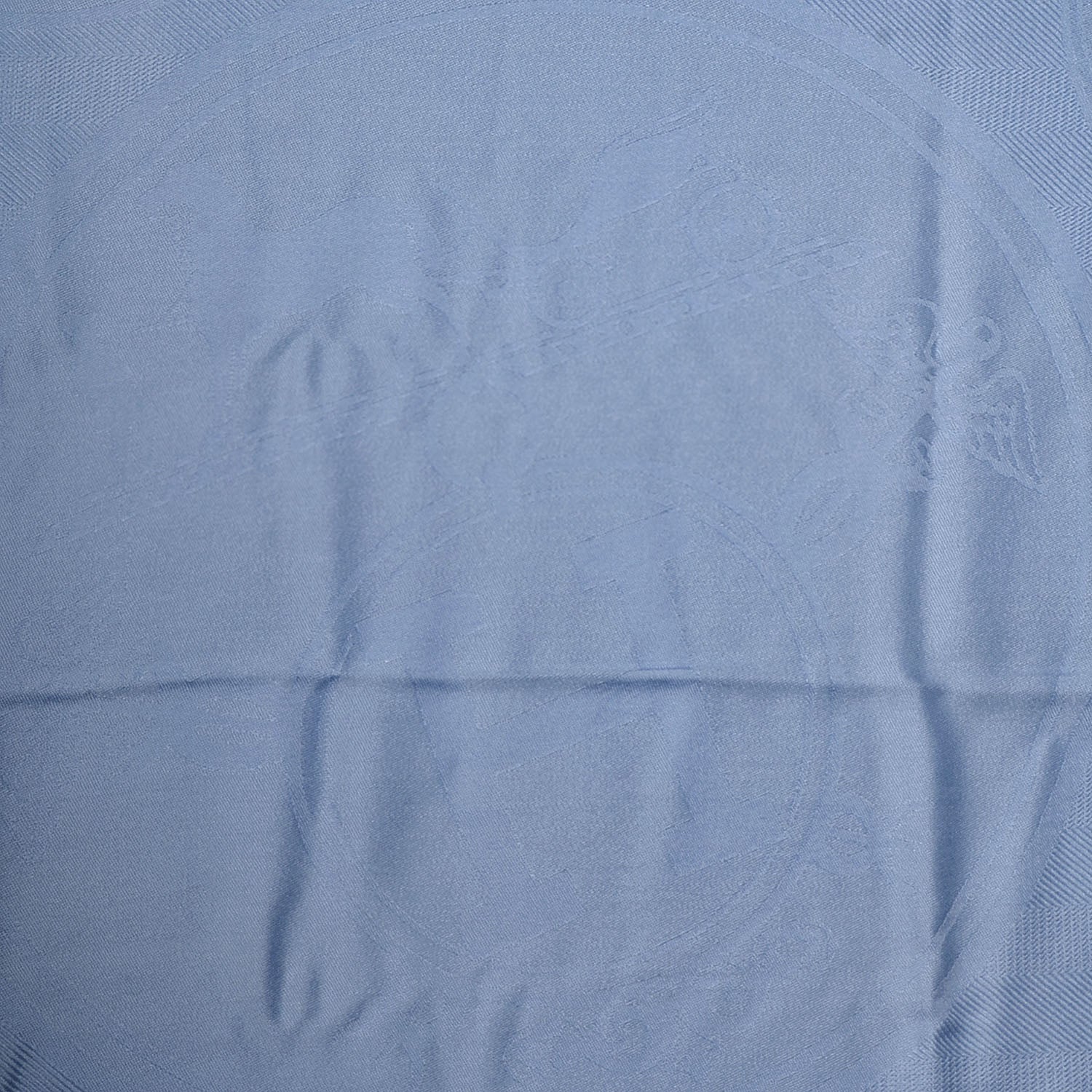 Hermes Cashmere Silk New Libris Stole Bleu Horizon 5 of 5