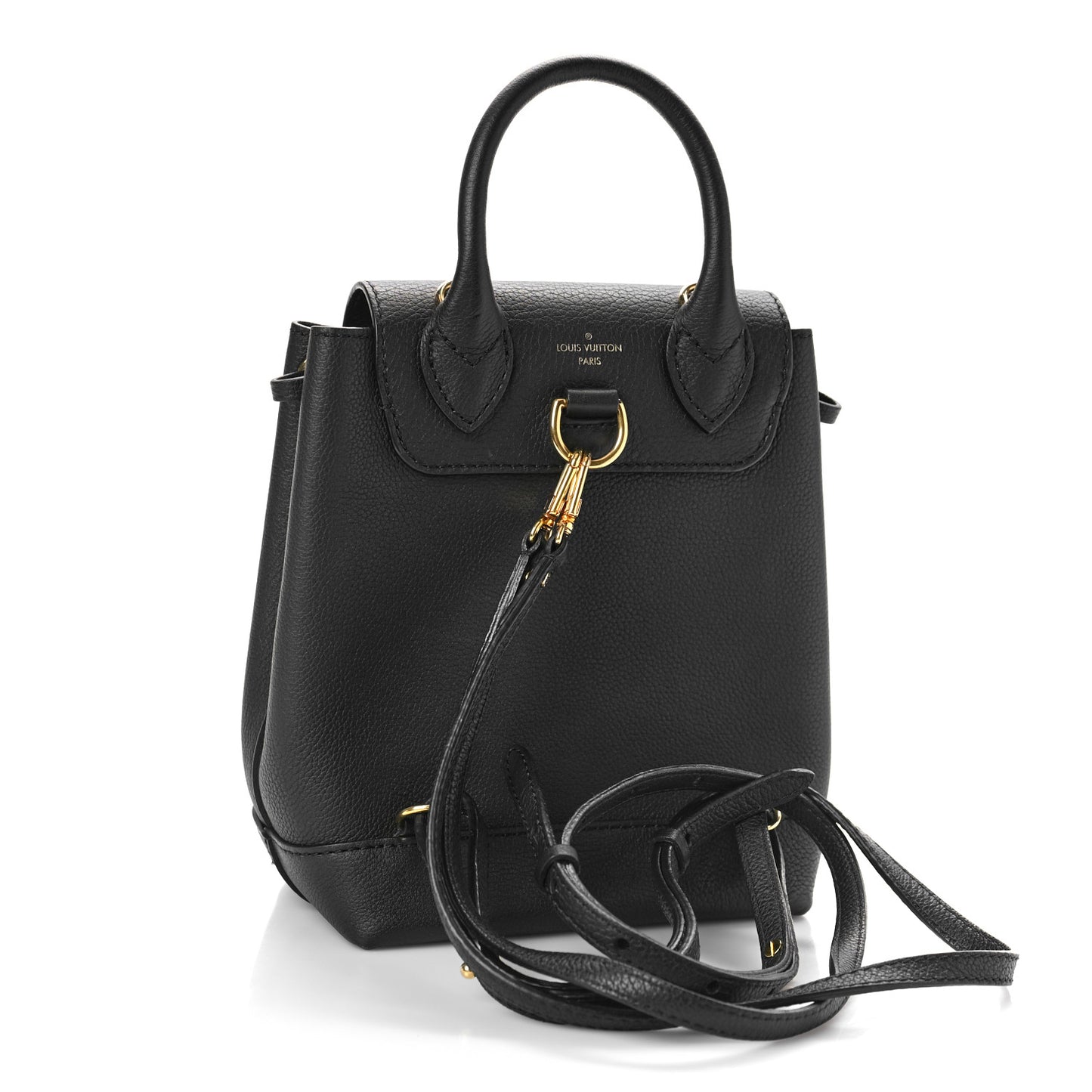Calfskin Lockme Mini Backpack Black