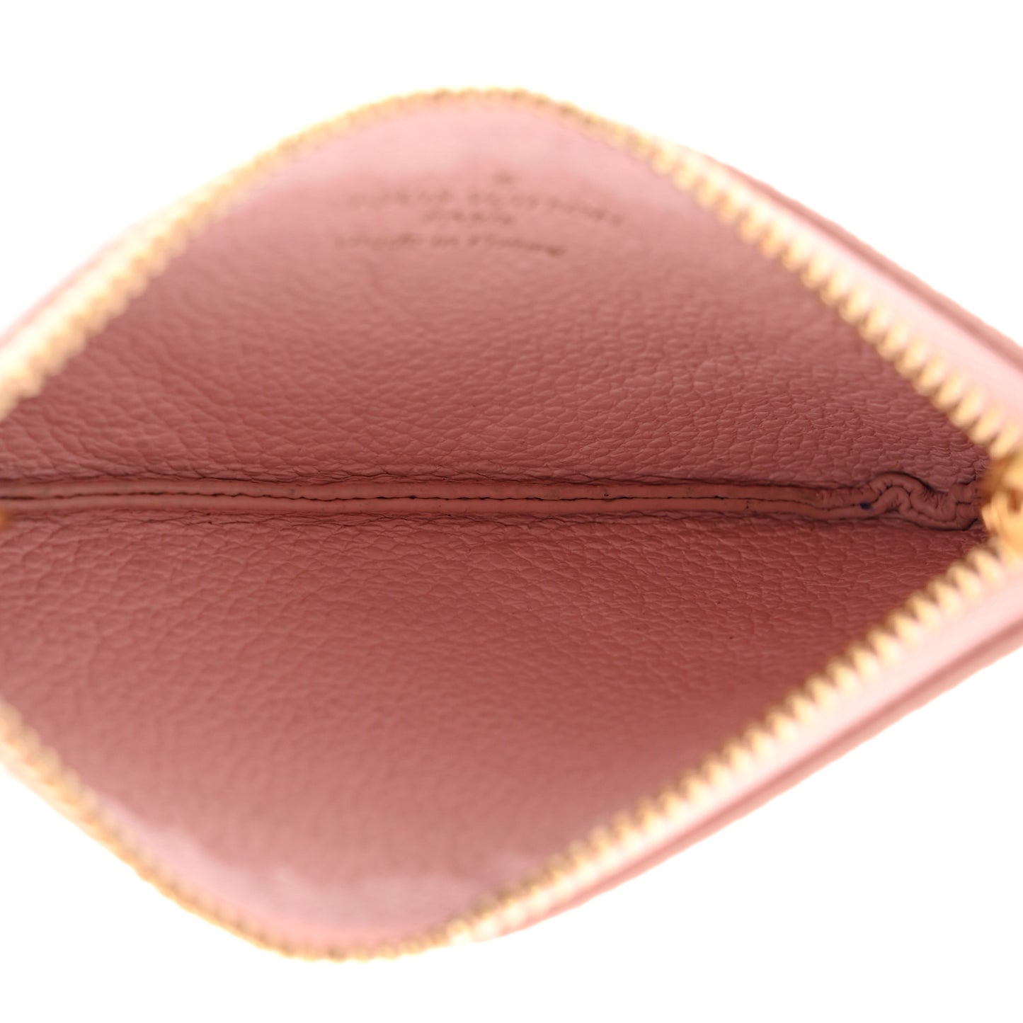 Empreinte Monogram Giant Broderies Key Pouch Pink Creme