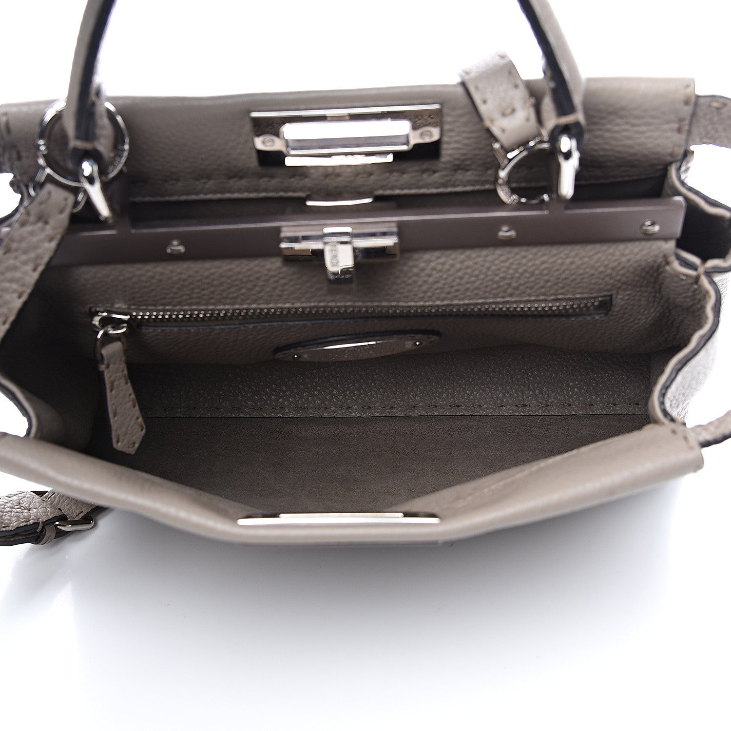Fendi Cuoio Romano Selleria Medium Peekaboo Iconic Satchel Corda 4 of 9