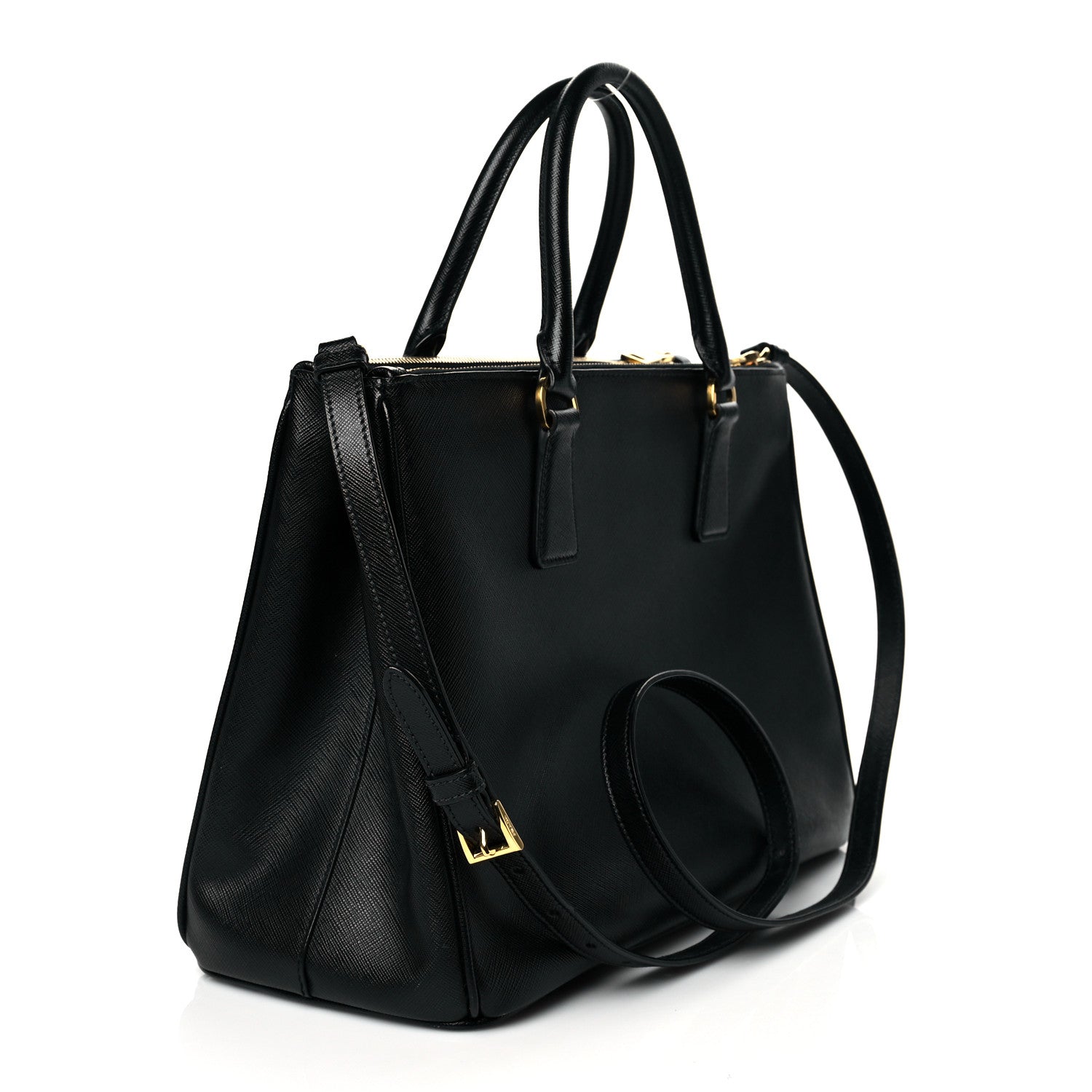 Prada Saffiano Medium Galleria Double Zip Tote Black 3 of 10
