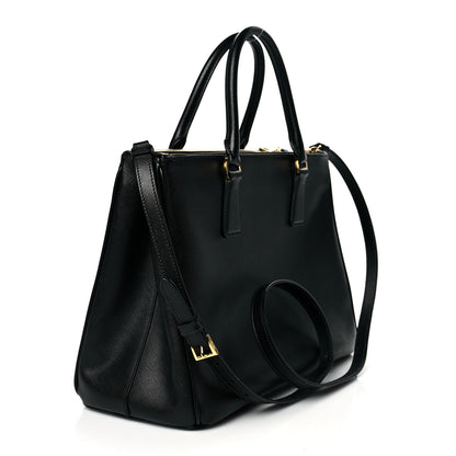 Prada Saffiano Medium Galleria Double Zip Tote Black 3 of 10