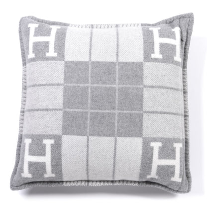 Hermes Wool Cashmere Avalon III Pillow PM Ecru Gris Clair 2 of 3