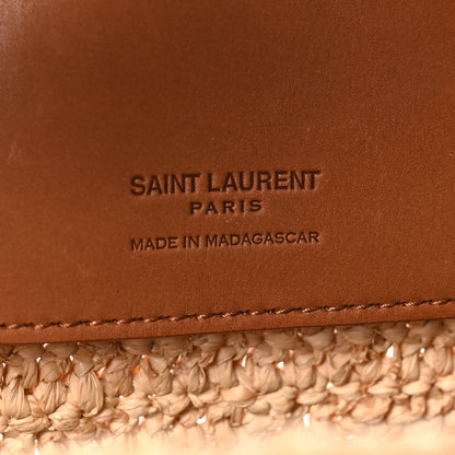 Saint Laurent Raffia Vegetable Le 37 Bucket Bag Naturel Brick 5 of 9