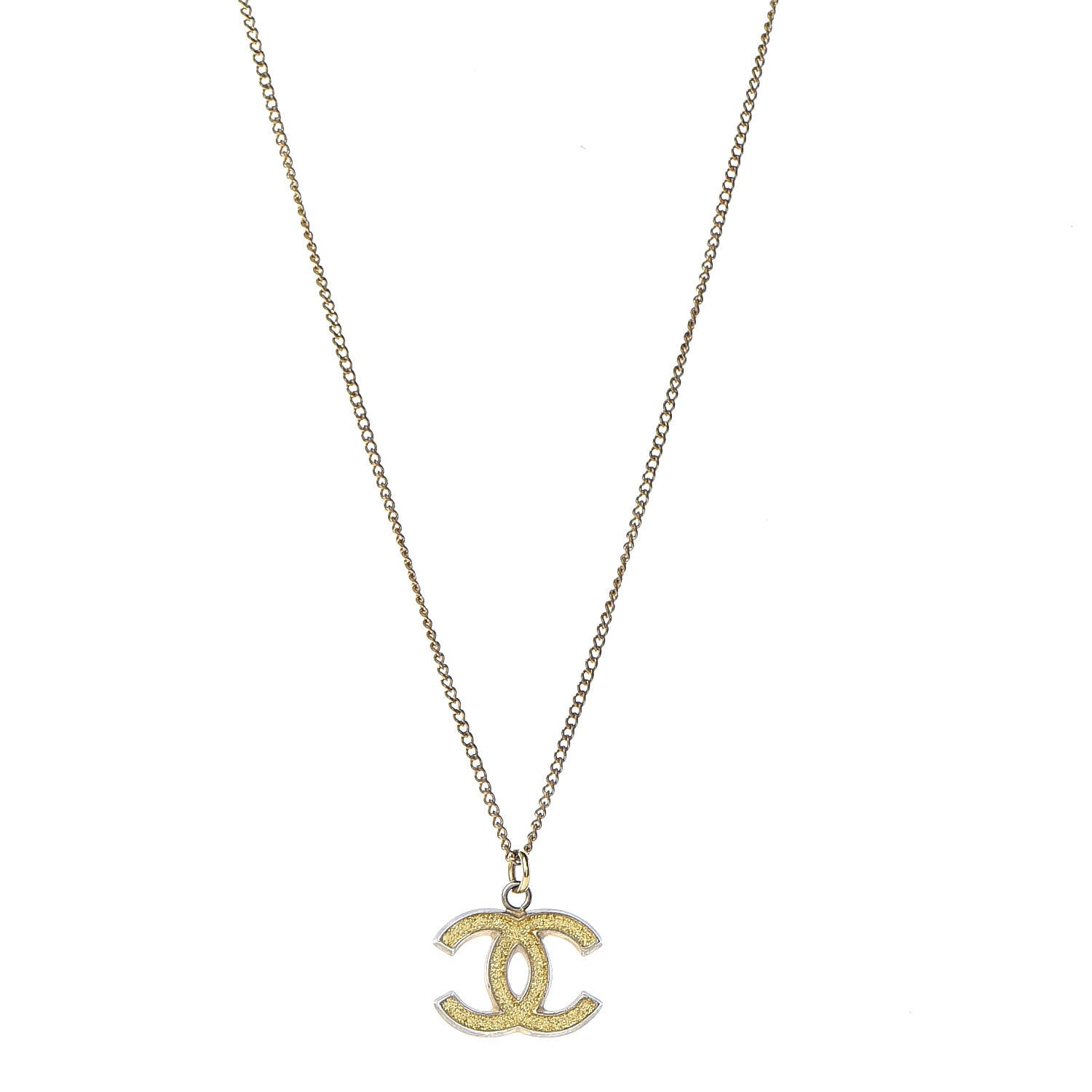 Chanel CC Pendant Necklace Gold 1 of 6