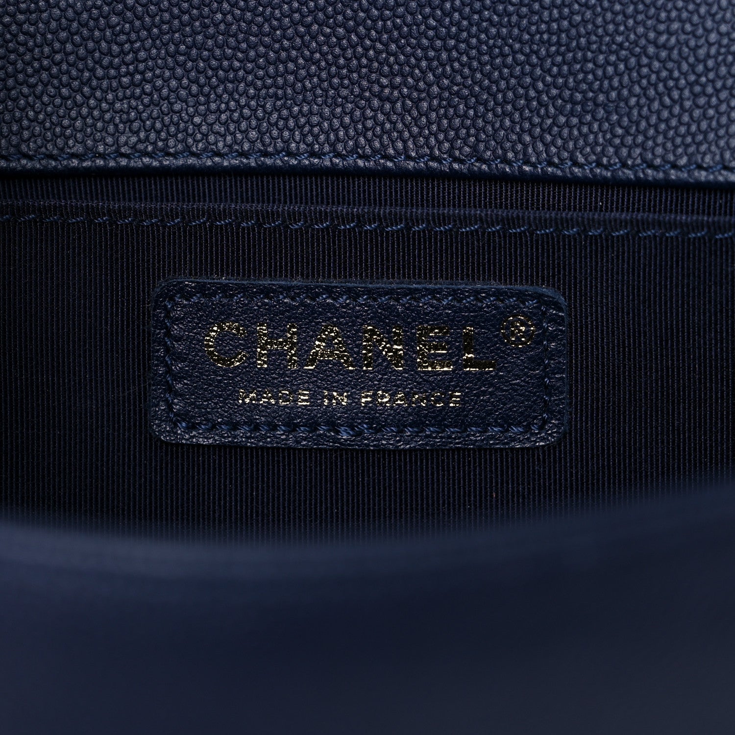 Chanel Caviar Quilted Medium Boy Flap Dark Blue 5 of 12