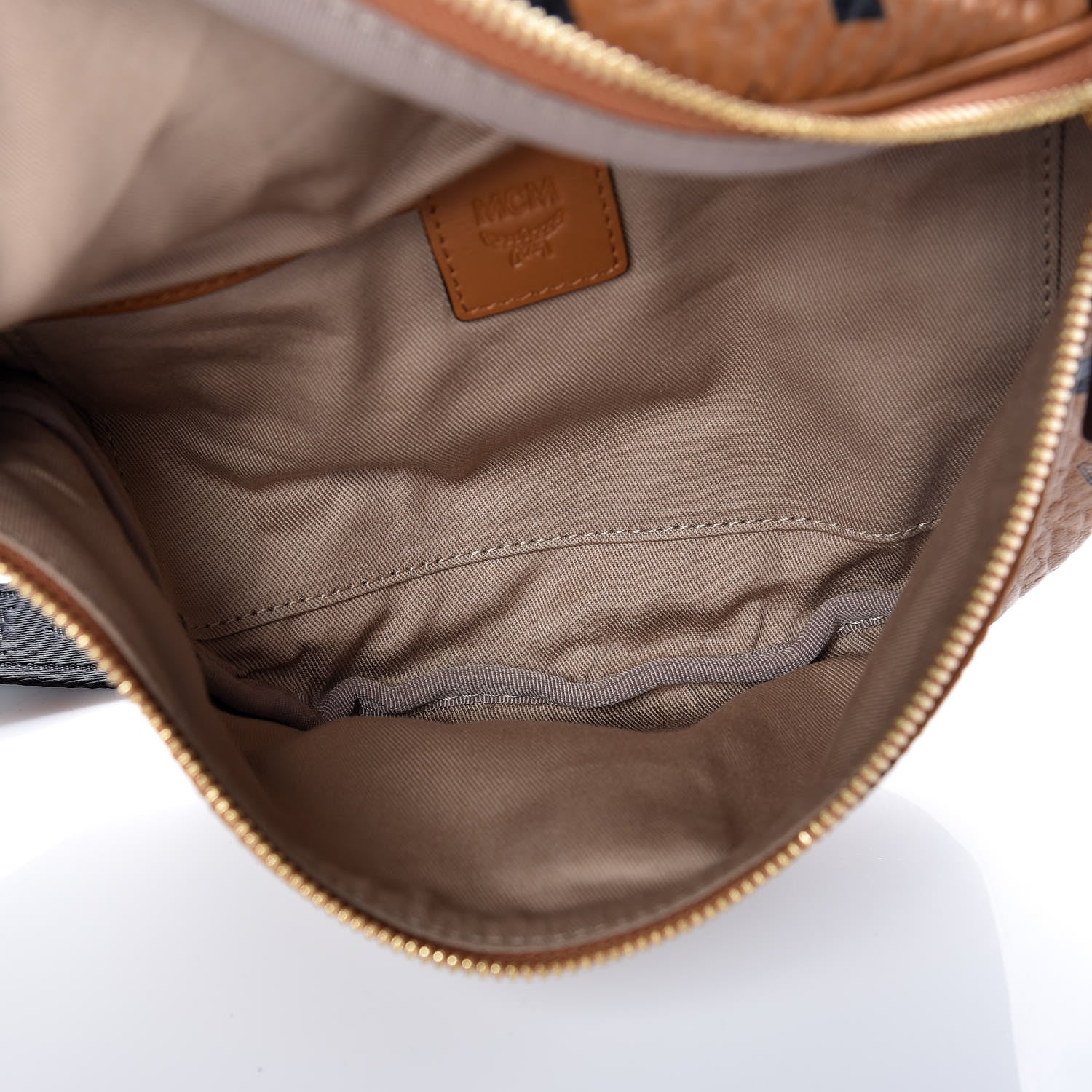 MCM Visetos Small Fusten Belt Bag Cognac 7 of 9
