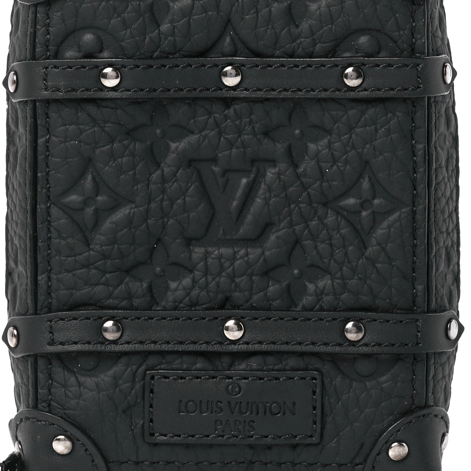 Louis Vuitton Monogram Taurillon Soft Trunk Backpack Pouch Bag Charm Key Ring Black 7 of 10