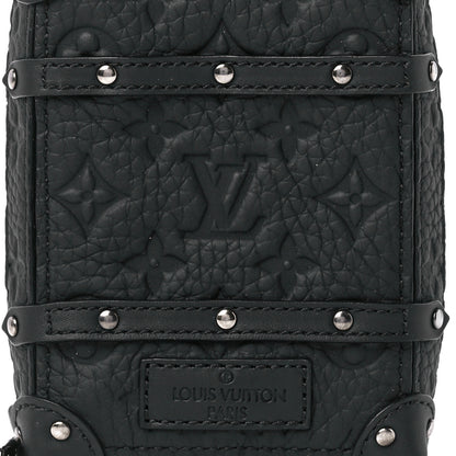 Louis Vuitton Monogram Taurillon Soft Trunk Backpack Pouch Bag Charm Key Ring Black 7 of 10