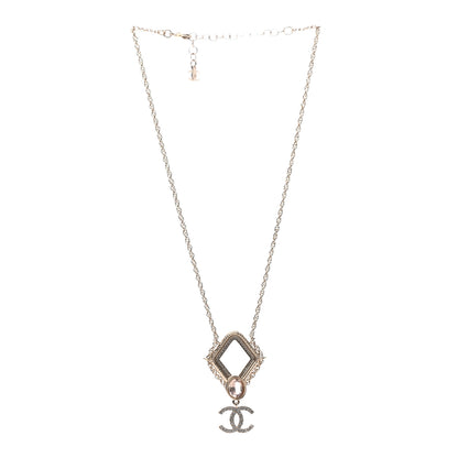 Chanel Crystal CC Drop Logo Necklace Gold 3 of 6