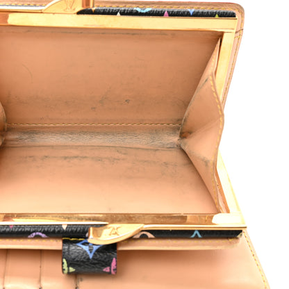 Louis Vuitton Monogram Multicolor French Purse Wallet Black 7 of 14