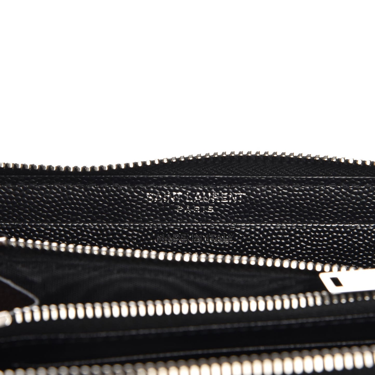 Grain De Poudre Matelasse Chevron Monogram Zip Around Wallet Black