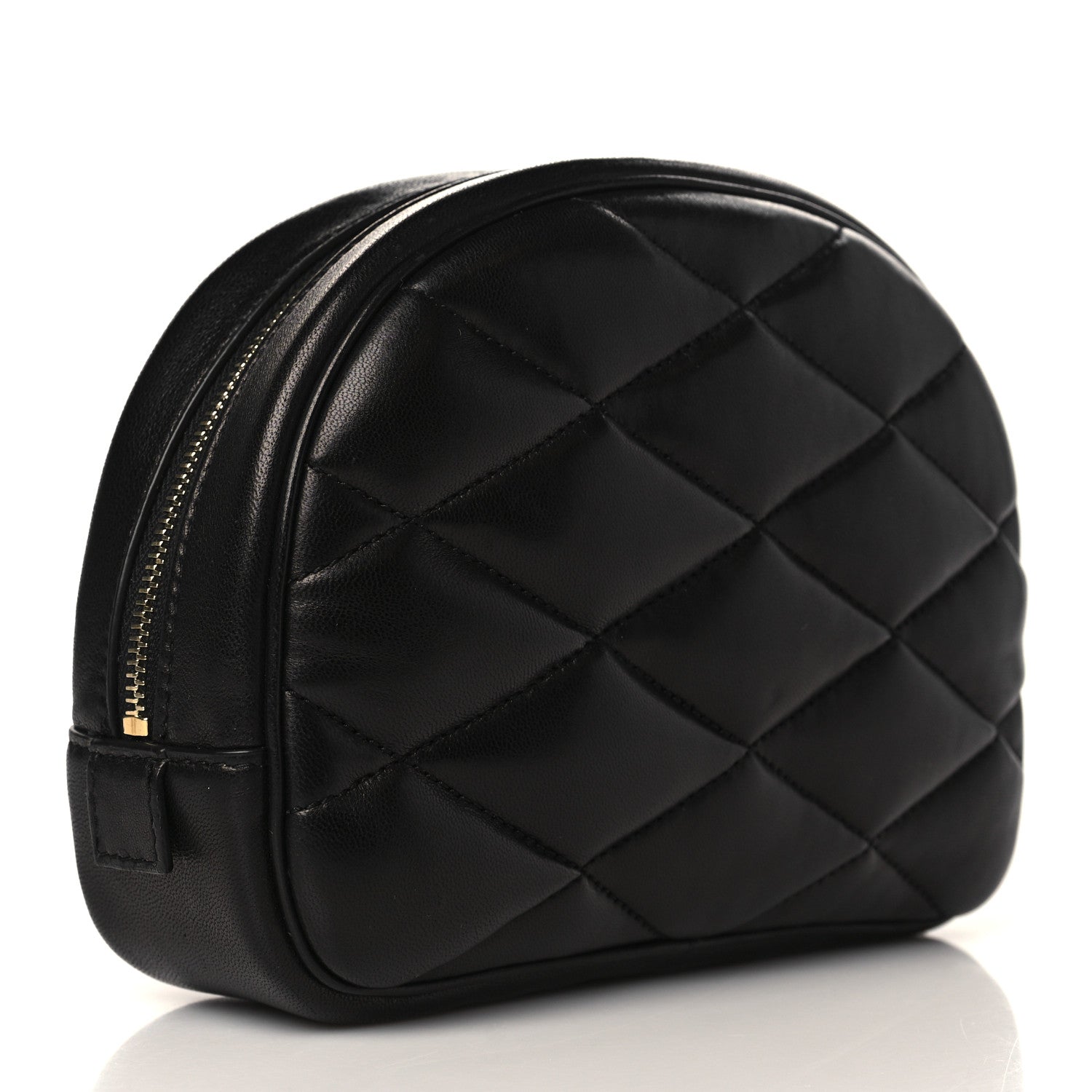 Saint Laurent Lambskin Quilted Lolita Cosmetic Pouch Black 3 of 9