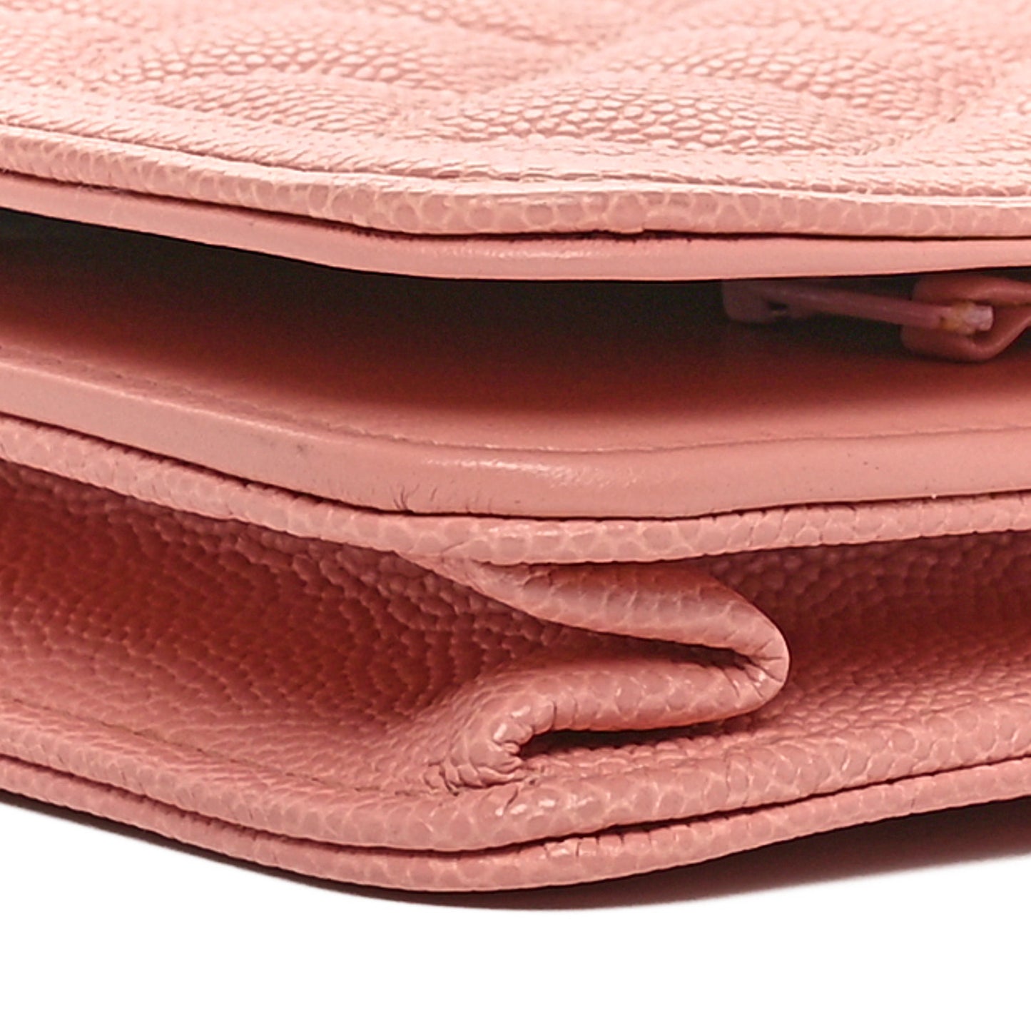 Caviar Quilted Boy Wallet On Chain WOC Pink