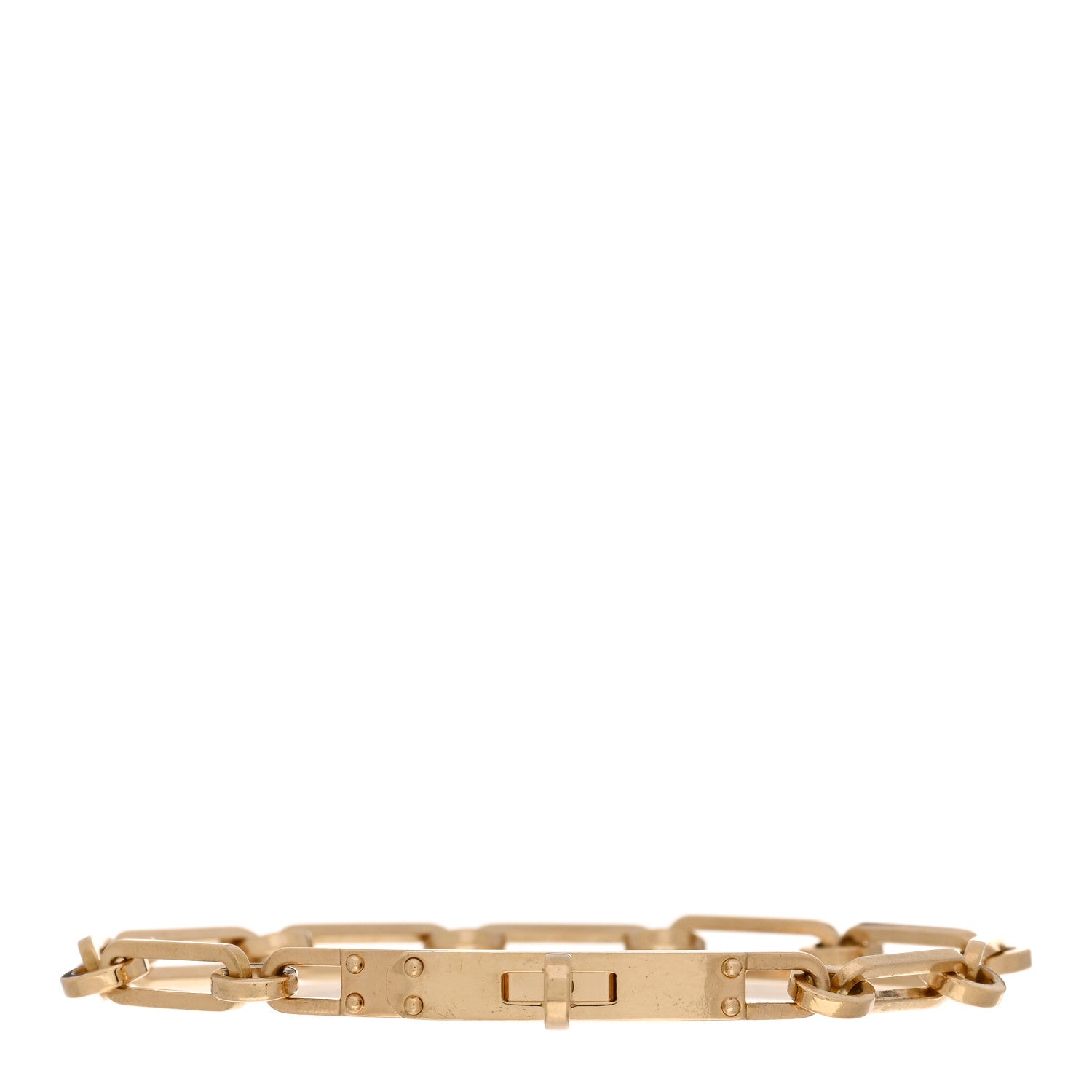 Hermes 18K Yellow Gold PM Kelly Chaine Bracelet ST 1 of 3