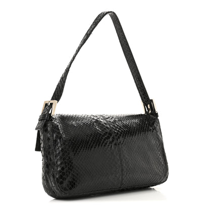 Fendi Snakeskin Baguette Black 3 of 12