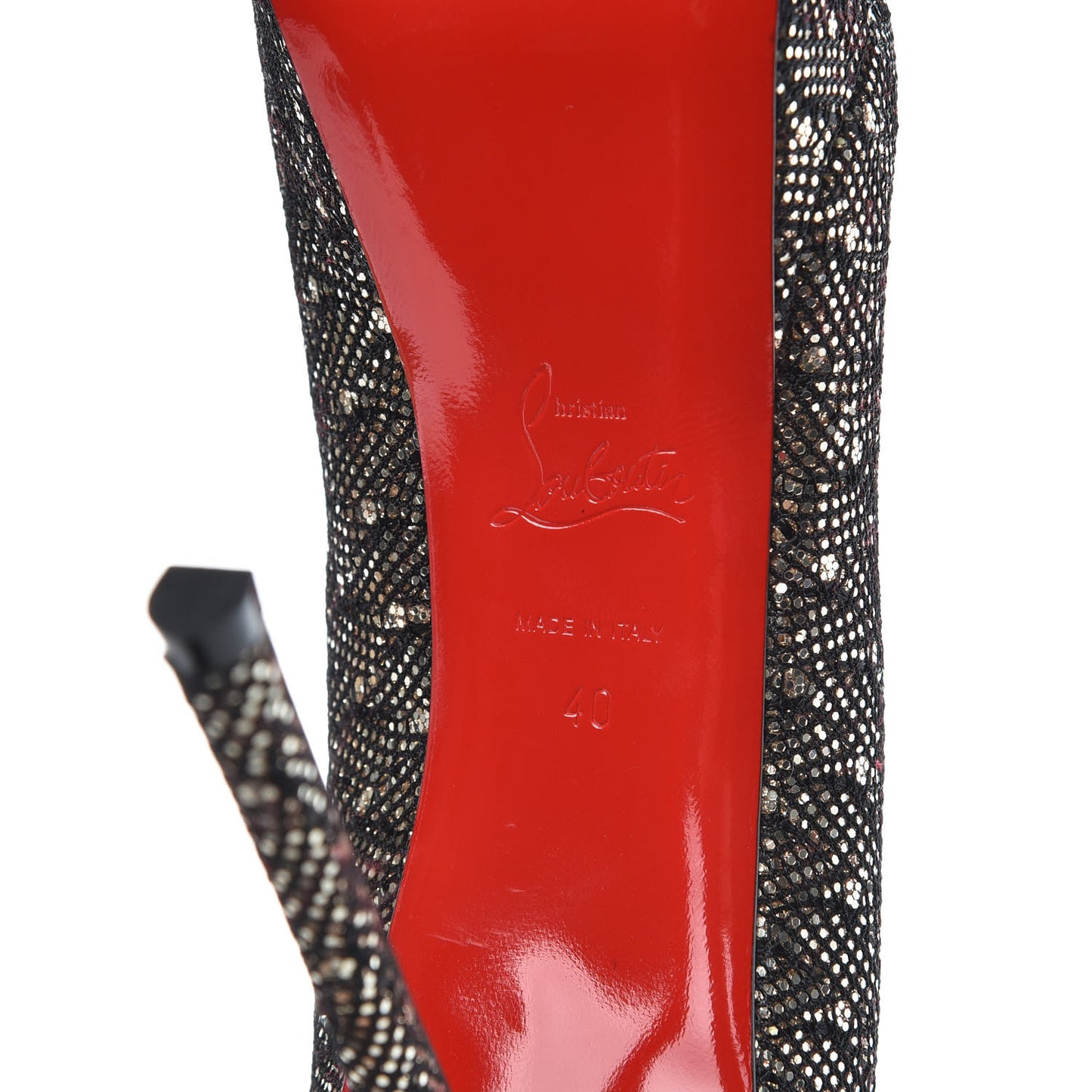 Glitter Palace SP Oxyde Fetish Peep 130 Pumps 40 Platine Silver
