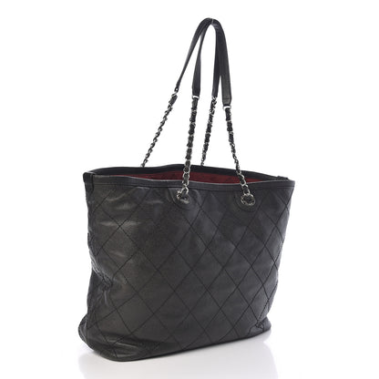 Chanel Grained Calfskin Quilted Large Daily Shopping Tote Black 3 of 10