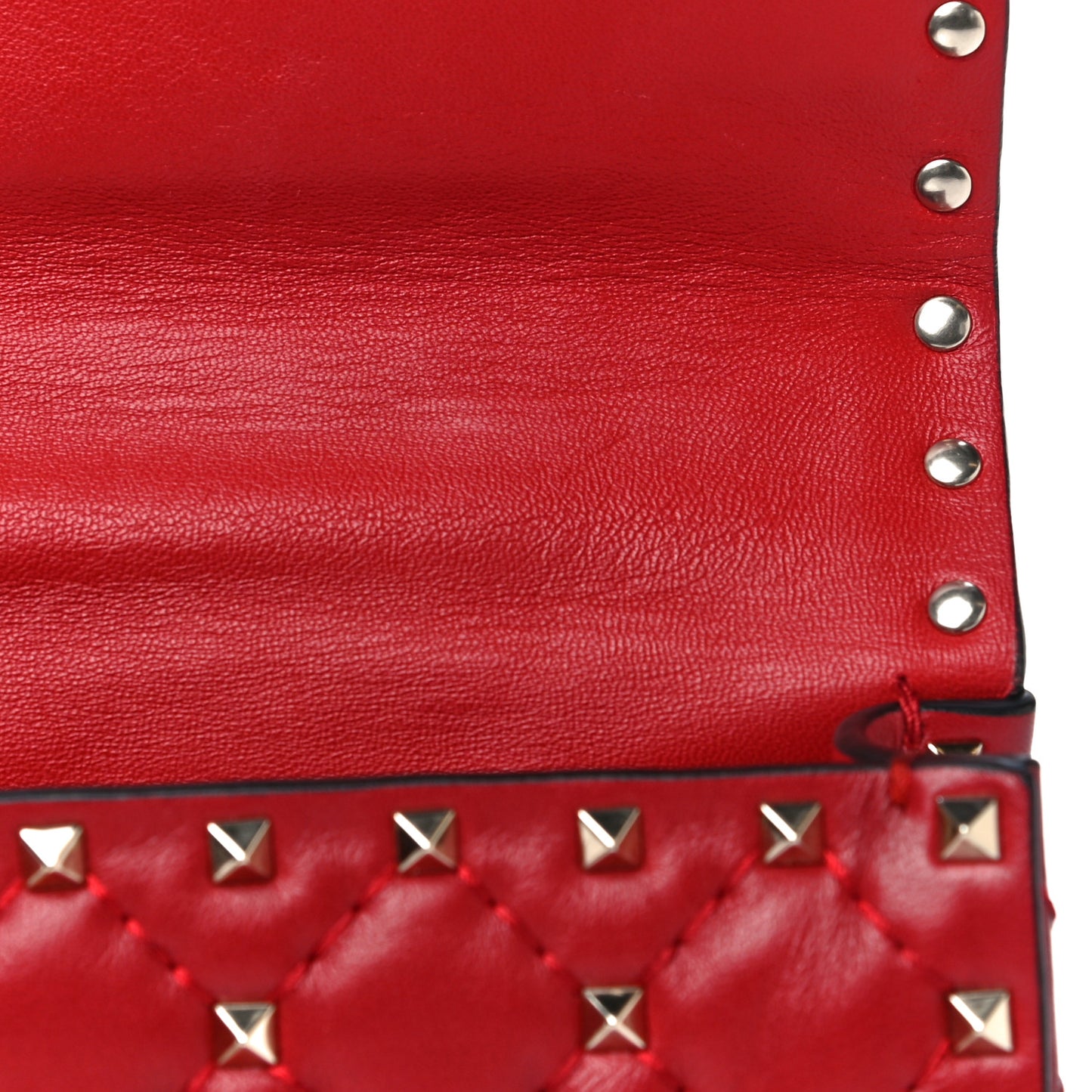Nappa Small Rockstud Spike Shoulder Bag Rosso Valentino