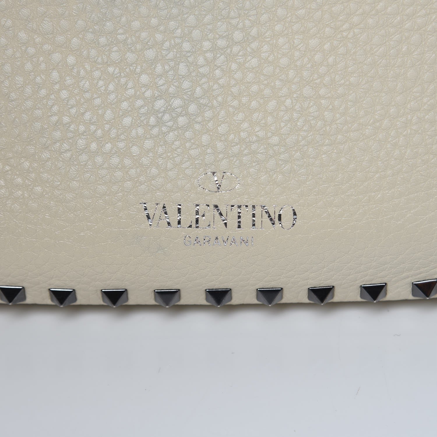 Valentino Garavani Pebbled Calfskin Small Rockstud Flip-Lock Messenger Bag Light Ivory 7 of 10