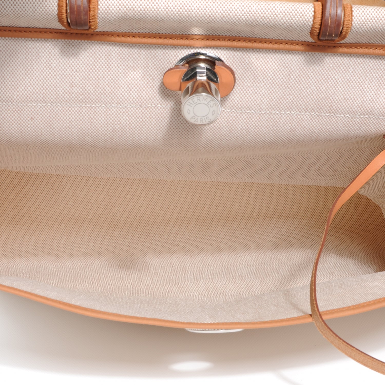 Hermes Toile Herbag Zip MM Natural 5 of 10