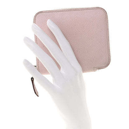 Hermes Epsom Silk'In Compact Wallet Mauve Pale Vert Pale 2 of 8