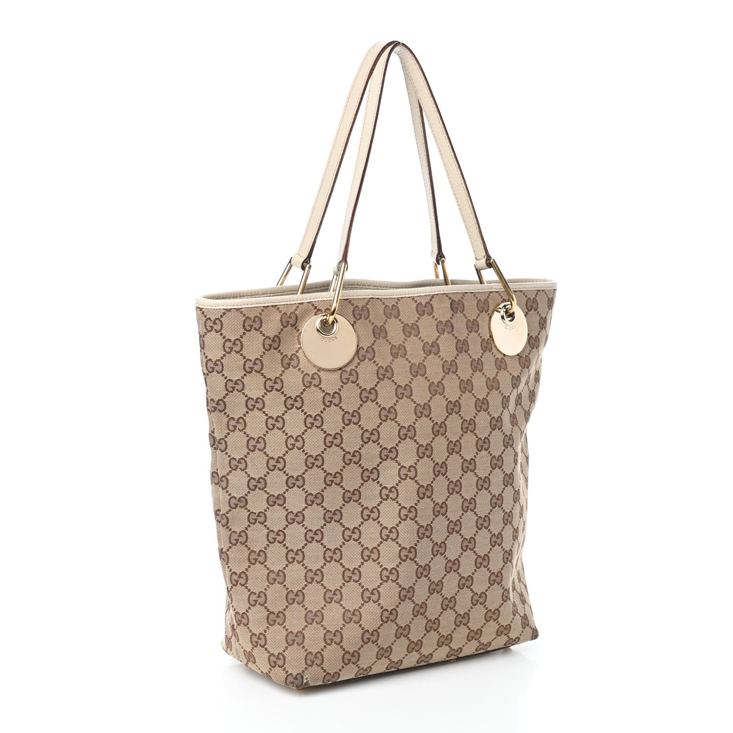 Gucci Monogram Large Eclipse Tote Beige White 3 of 8
